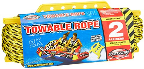 Sportsstuff Towable with Rope Caddy Cuerda de Jinete, Hombres, Amarillo, Length = 60 Feet (18.3 Meter)