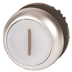 Eaton 216942 Light Latching Flat Push Button – White I