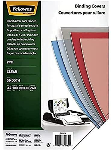 Fellowes PVC Deckblätter, 240 Mikron, transparent