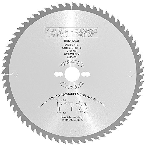 CMT ORANGE TOOLS 295.064.11M - QUERSCHNITTSÄGE 280X2.8X30 Z=64 15° WECHSELZAHN