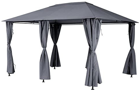 Hespéride - Tela para cenador Santorini Antracita - 3 x 4 m