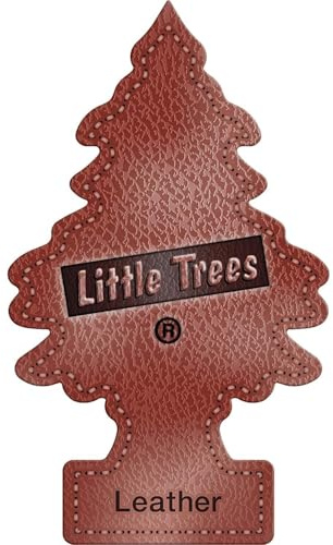 LITTLE TREES Car Air Freshener | Hanging Paper Tree for Home or Car | Leather | 3 Pack