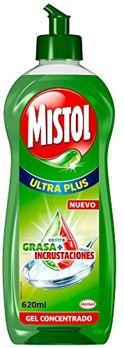 MISTOL Lavavajillas Mano concentrado Ultra Plus Botella - 650 ml, Pack de 6