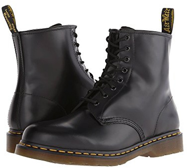 Dr. Martens 1460 Originals 8 Eye Lace Up Boot, Black Smooth Leather, 12 UK / 13 US Mens