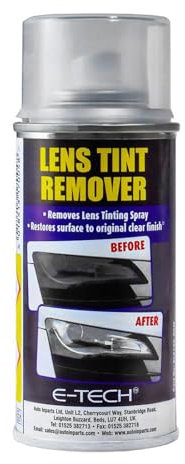 E-TECH Car Plastic Headlight Lens and Tail Light Tint Remover Spray - ELS150-REM