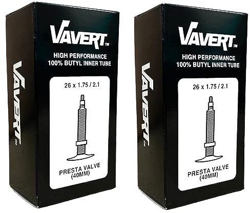 Contrast 2X Presta Valve Mountain Bike MTB Rubber Butyl Inner Tube 26 x 2.1 ETRTO 54-559