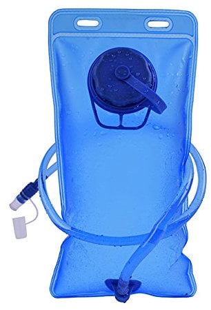 Eleoption Tragbare Trinkblase 2L Trinkbeutel Wassersack mit Schlauch als Trinksystem Trinkrucksack, Ideal für Camping Jogen Trekking