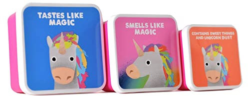 Jolly Awesome - Lunch Boxes - Jolly Awesome Set of 3 Lunch Boxes - Unicorn