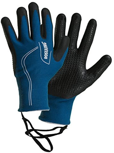 ROSTAING Handschuhe CANADA - Ein Paar taktile Arbeitshandschuhe - Für Präzisionsarbeiten in kühlen Umgebungen - Handschuhe für abrasive Arbeiten und Materialhandhabung - Dünne, warme Handschuhe - Blau