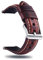 Berfine Quick Release Rindsleder Uhrenarmband 22mm, Vintage Retro Pull-Up Leder Uhrenband, Ersatzarmband für Damen Herren Uhr und Smartwatch, Karminrot