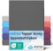etérea Jersey Topper Spannbettlaken 140x200-160x200 cm Anthrazit für 5-10 cm Steghöhe 100% Baumwolle - Oekotex Spannbetttuch Matratzen Bett Bezug - Bettlaken 140x200cm - 160x200cm Grau