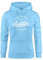 Neverless® Hoodie Damen College Style Schriftzug Oldschool Vintage Allstars Kapuzen-Pullover Fashion Streetstyle hellblau XS