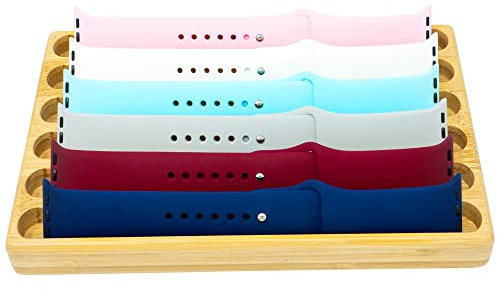 Hölzerne Uhr Band Veranstalter Halter Fall, hölzerne Veranstalter Portfolio kompatibel mit allen Apple Watch Bands, hölzerne intelligente Uhr Band Display Stand, für sie oder ihn