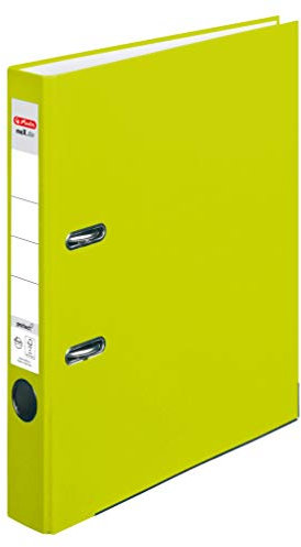 Herlitz Ordner maX.file protect (A4, 5 cm, mit Einsteckrückenschild) (Neongrün | 5 Stück)