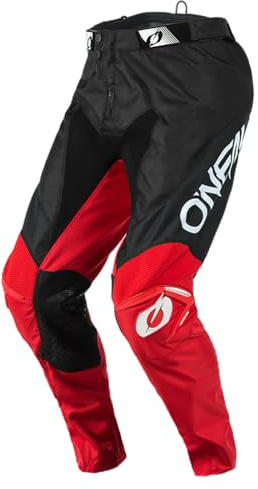 O'NEAL | Motocross-Hose | Enduro Motorrad | Strapazierfähige Denierstoffe, Mit großer Bewegungsfreiheit, Athletische Passform | Pants Mayhem Hexx | Erwachsene | Schwarz Rot | Größe 38/54