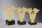 Henecka 🏁 Motorsport Trophäe, Pokal Schraubfigur goldenes Lenkrad, Marmorsockel schwarz, mit Wunschgravur, wählbar in 3 Größen oder als 3er-Serie (Sockel 70 x 40 mm)