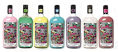 Patapalo Peligrosso Cremas con Tequila CAJA COMBINADA 6 SABORES FRESA-MANGO-NUBE-PLATANO-CHOCO BLANCO-MORA- Botella 1L