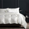 Gezu Housse de Couette 220x240cm Satin Blanc Unie Parure de Lit Soie Lisse Soyeux Brillant Doux Sets de Housse de Couette 2 Personnes avec 2 Taies d'oreiller 65x65cm avec Fermeture Éclair