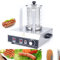 Edelstahl Profi Gastro Hot Dog Maker Gerät Erhitzer Profi Gastro Hot Dog Maker Edelstahl Hot Dog Maschine zum erhitzen von Würsten und aufwärmen von Hot Dog Brötchen Edelstahl Ausführung