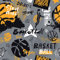 decomonkey Fototapete Kinder Kinderzimmer | Tapetenrolle 10 m Tapete Vliestapete Deko Panel Modern Design Wanddeko Wandtapete | Schwarz Basketball Jugend Orange Grau