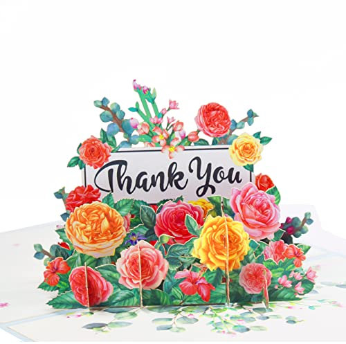 GREETING ART Danke Pop Up Karte,3d pop up karte danke, Muttertagskarte, Vatertagskarte, Geburtstagskarte,Dankeskarte für Familie, Lehrer, Freunde, Kollege