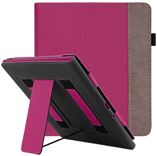 WALNEW Hülle für 10,2 Zoll Kindle Scribe 2024/2022, Kickstand Schutzhülle mit Zwei Handschlaufe, Stifthalter und Auto Sleep/Wake, Ständer Tasche Cover für Kindle Scribe