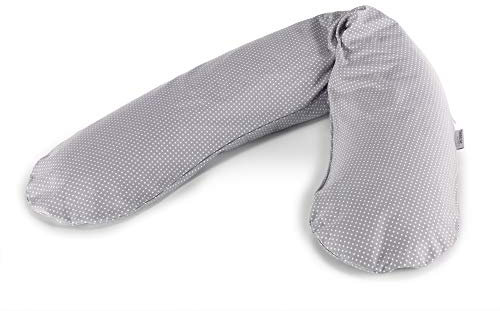 Theraline Stillkissen Das Original mit Polyester Hohlfaser Füllung - Farbe: 33 Punkte Grau