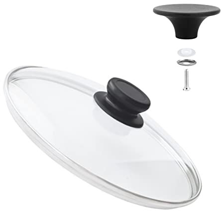 Ersatzknauf für Dutch Oven Bakelit, Ersatzknauf, Topfdeckel-Griff, Universal-Edelstahl-Ersatzknauf-Griffabdeckung, kompatibel mit Aldi, Lodge emaillierter Dutch Oven Bratpfanne, Topfdeckel-Abdeckung,