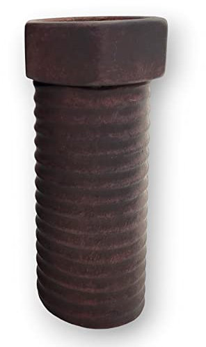 BUSDUGA 4141 Vase im Industriellen Stil, 16,5 cm Höhe, Schrauben Design antik