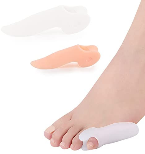 DULSPUE 4 Stück Zehenspreizer Silikon, Pinky Toe Separatoren Zehenspreizer für Hallux Valgus kleiner Zeh, Zehentrenner für überlappende Zehen, Blasen, Schwielen, Gemilderte Fußschmerz den Reibung