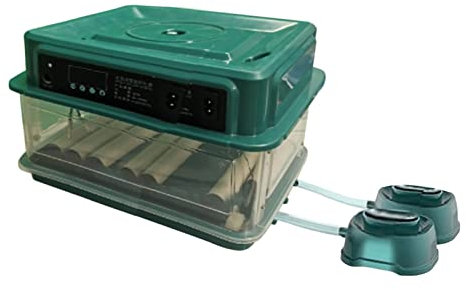 Colcolo Ei-Inkubator Automatischer Intelligenter Küken-Inkubator Bruteier, Temperaturregelung Automatische Wasserauffüllung, Einstellbare Eierablage Hühnerbrüter für Wachtelgans, Doppelte Kraft