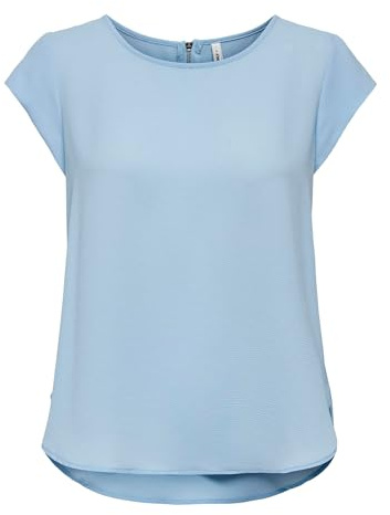 ONLY Women's Onlvic S/S Solid Top Noos PTM T-Shirt, Clear Sky, 6