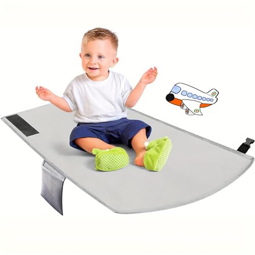 Reposapiés plano infantil, cama de viaje para bebé, hamaca portátil, reposapiés de avión, con bolsa de almacenamiento, reposamanos para niños, ligero y plegable, extensión de asiento de Avio