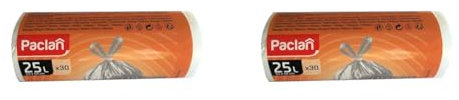Paclan Müllbeutel mit Griff 30 x 25L (Packung mit 2)