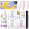 Born Pretty Acrylpulver für Nägel - 3 Colors Weiß Klar Rosa Acryl Nagelset Starterset Nails Edges Brush Nail Tips für Anfänger