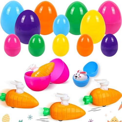 Miotlsy Ostereier Plastik 24 Stück 8cm Plastikeier Ostern,überraschungseier,Kinder überraschungsei Ostern kinderüberraschungseier,Zum Füllen von Süßigkeiten und Kindergeschenken an Ostern