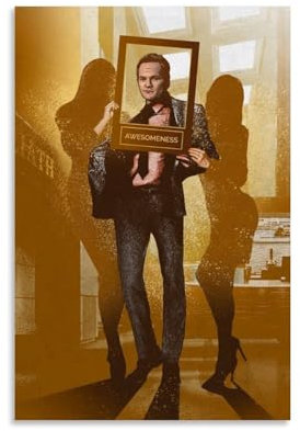 Barney Stinson Poster, Wandkunst, Poster, Geschenk für Freunde, Schlafzimmer, Wohnzimmer, Dekoration, modernes ästhetisches Poster, dekorative Malerei, Leinwand, Wandposter und Kunstdruck, moderne