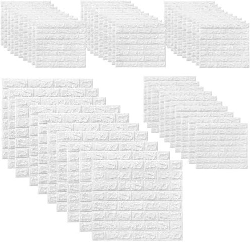 40 Piezas Papel Pintado Ladrillo Autoadhesivo, 38 X 35 cm Impermeable Ladrillo 3d Adhesivo Pared, Paneles Decorativos para Pared para Puertas De Pared de Cocina de Dormitorio