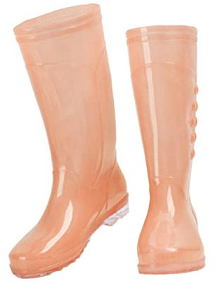1 paio di stivali da pioggia stivali da pioggia da uomo stivali da pioggia trasparenti scarpe da giardino moda donna PVC gomma arancione stivali da pioggia non scarpe da pioggia protezioni per scarpe