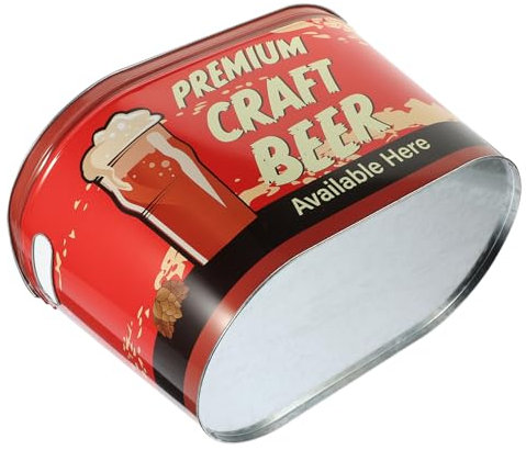 NAMOARLY 1pc Antique Ice Cube Bucket for Parties and Outdoor Gatherings Iron Beverage Cooler for Beer and Wine Vintage Style Drink Container for Home Bar Ktv and Beach Use