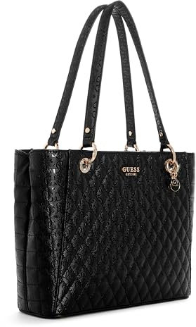 GUESS Women's Yarmilla Small Noel Tote, Shoulder Bag, Black, One Size