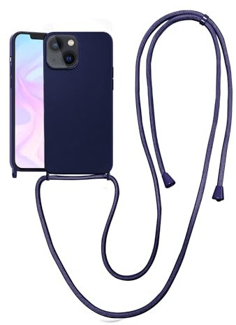 VooDirop Crossbody Case for iPhone Xr with Strap, iPhone Case with Adjustable Lanyard Rope, Drop Protection Silicone Phone Case for iPhone Xr 6.1’’ Navy Blue