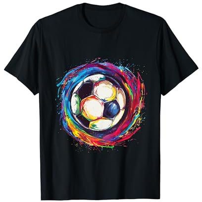 Fußball T-Shirt Fußballspieler Kicken Fußballer Kinder Junge T-Shirt
