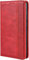 TEYYOS Funda Leather Folio para el OPPO A60 4G, PU/TPU Premium Flip Billetera Carcasa Libro de Cuero con Ranuras y Tarjetas - Rojo