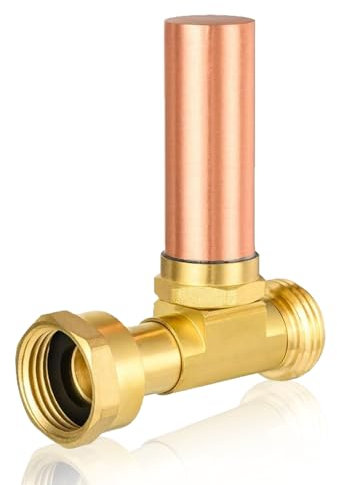 HeSun 1-Pack Straight Water Hammer Arrestor, 3/4-Inch FHT x 3/4-Inch MHT, Copper Hammer Arrestor for Washing Machine