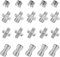 NQEUEPN 20pcs Threaded Screws Adapter Mount Set, Stainless Steel Screw Adapter Tripod Mount Adapter for 1/4 And 3/8 Converter Suitable for Camera Cage Tripod Lighting Equipment(Silver)