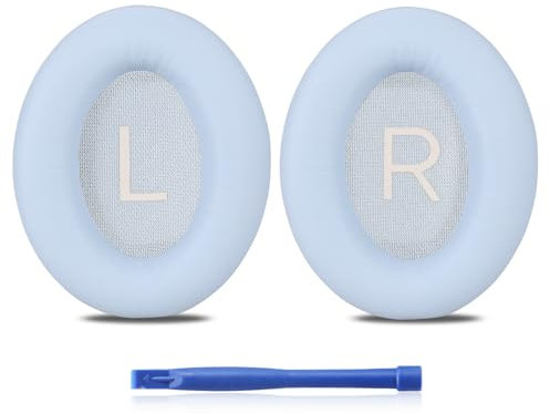 Damex Replacement earpads for Bose QuietComfort 45/ QuietComfort 45 SE/New QuietComfort Wireless Noise Cancelling Headphones, Updated Thickened、Memory Foam、Protein Leather (Moonstone Blue)
