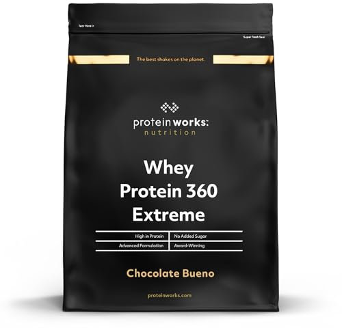 Protein Works - Whey Protein 360 Extreme, Premium Whey Protein Powder Blend, High Protein & No Added Sugar, 20 Servings, Chocolate Bueno, 600g