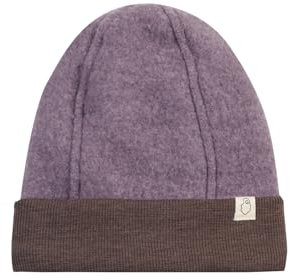 Dilling Mütze aus Merino Wollfleece für Babys - Melierter Flieder Einheitsgröße