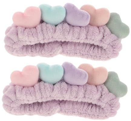 FRCOLOR 2pcs Spa Facial Hair Bands for Washing Hair for Scrunchies for Make up